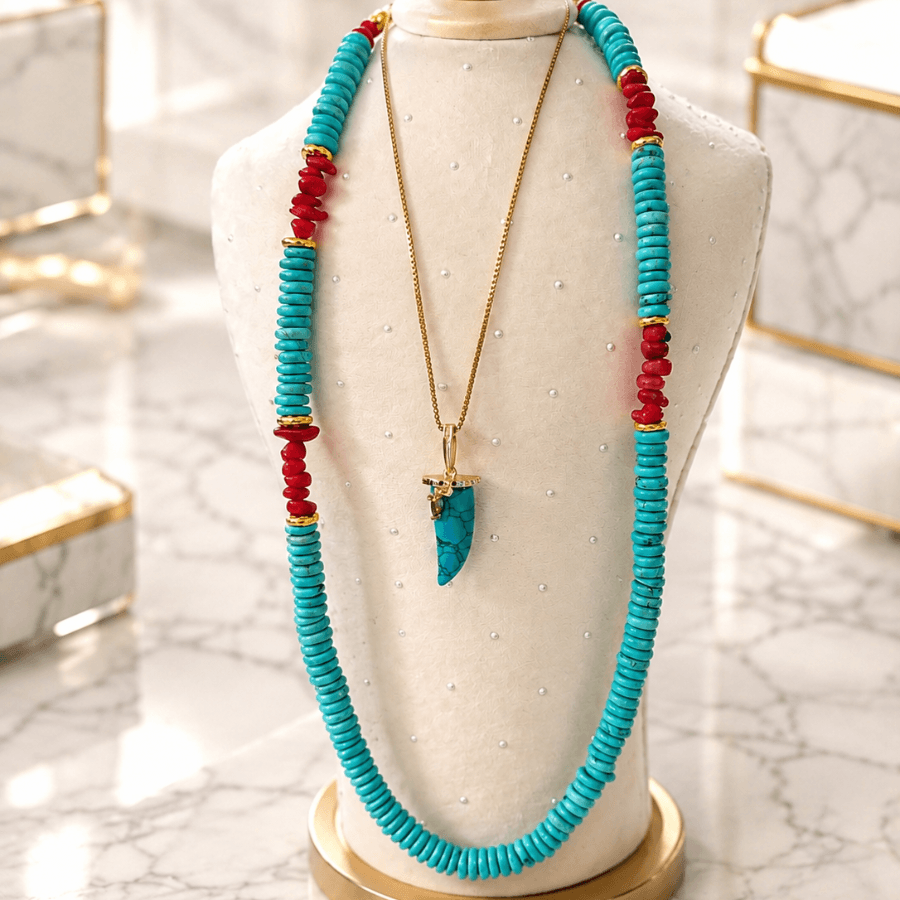 Collar Maxi Turquesa Coral