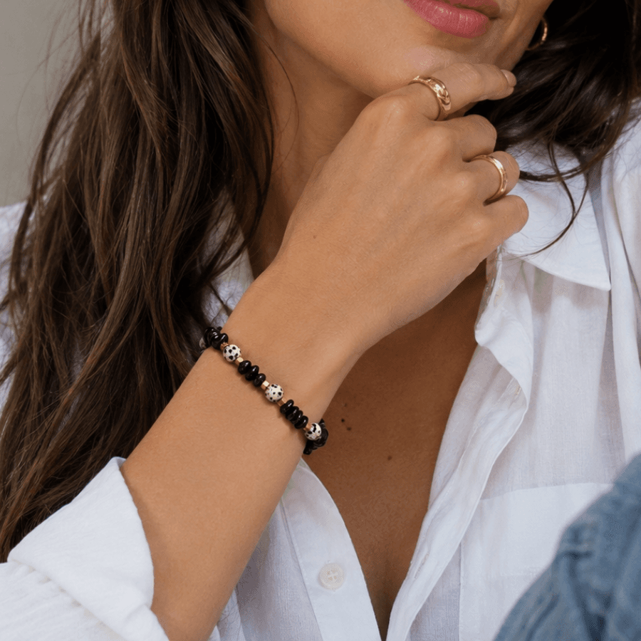 Pulsera Dálmata Negra